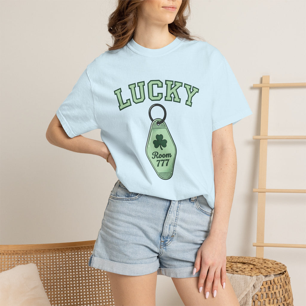 Shamrock Keychain Shirt St Patrick's Day Luck Unisex Gift Bold Graphic Tee