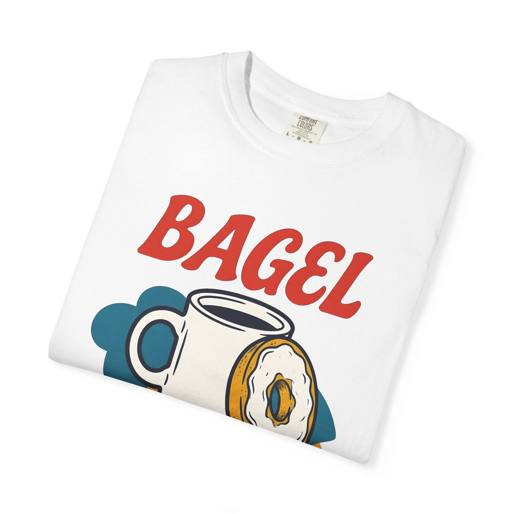 Espresso Mug Bagel Shirt Coffee Food Unisex Gift Hand Drawn Tee Bagel T-Shirt