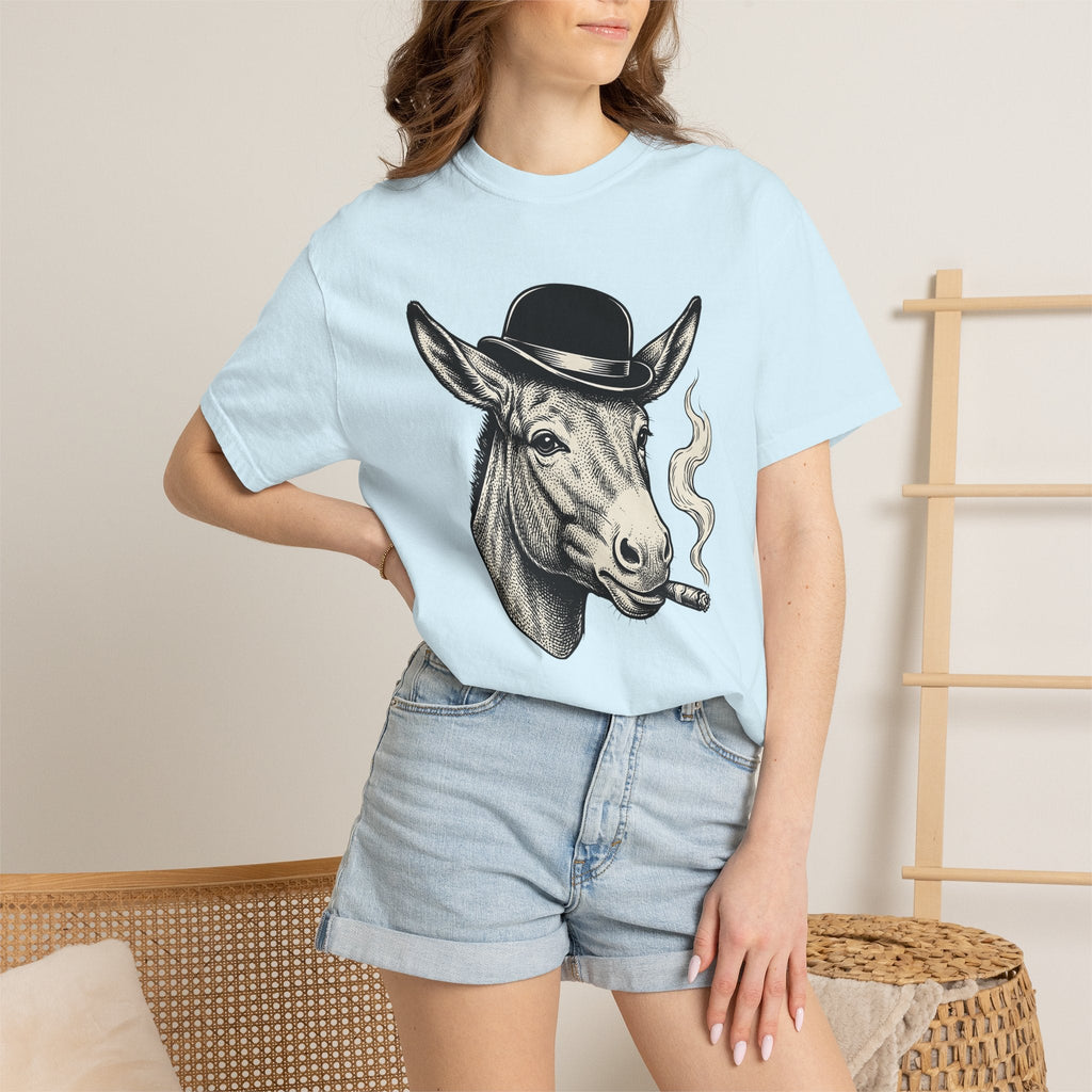 Donkey Hat Shirt Animal Humor Unisex Gift Vintage Tee Burro T-Shirt Pet Fan