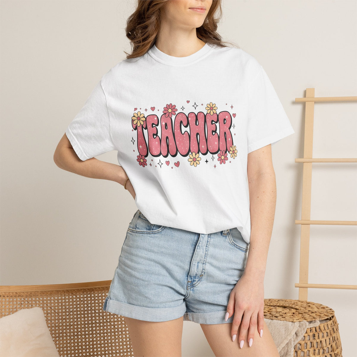Funky Flowers Shirt Boho Chic School Unisex Gift Pop Art product image 6