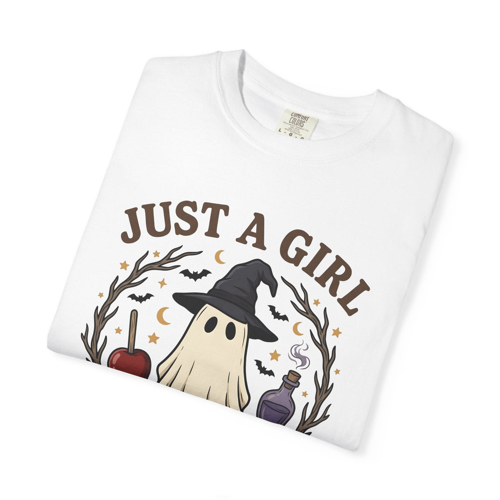 Ghost Witch Hat Shirt Halloween Fright Unisex Gift Chibi Tee Witch Hat T-Shirt