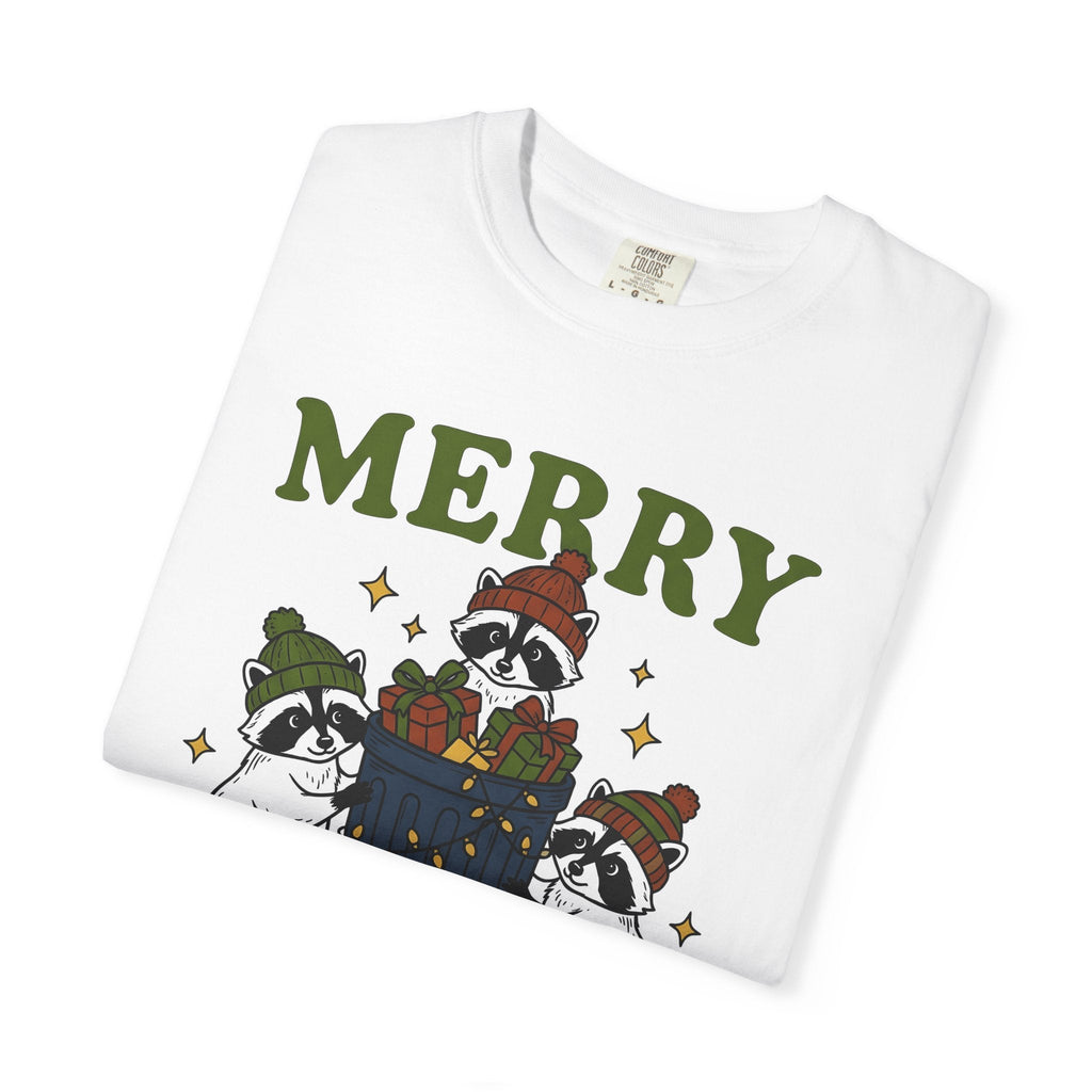 Raccoon Christmas Cartoon T-Shirt – Funny Holiday Trash product image 5