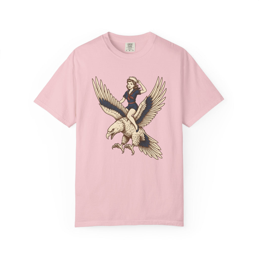 Retro Girl Eagle Shirt Patriotic Army Gift for Women product image 3