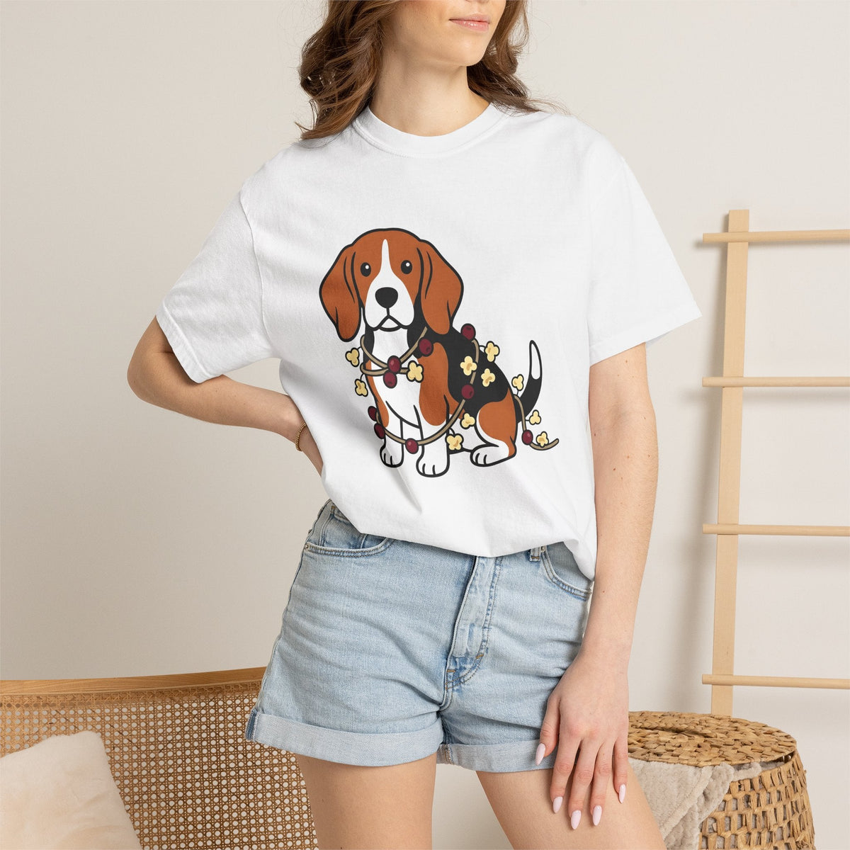 Beagle Hound Shirt Dog Holiday Decor Unisex Gift Animated product image 6