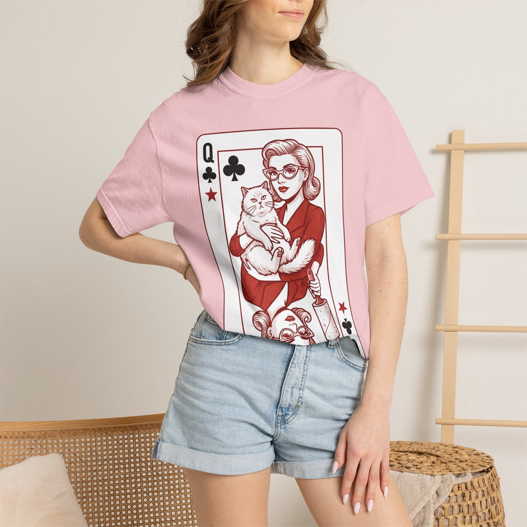 Queen Cat Playing Card Old School T-Shirt – Valentine's Day product image 12
