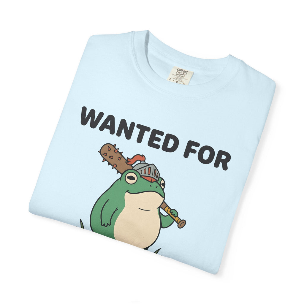 Frog Soldier Cartoon T-Shirt – Funny Spiked Amphibian product image 8