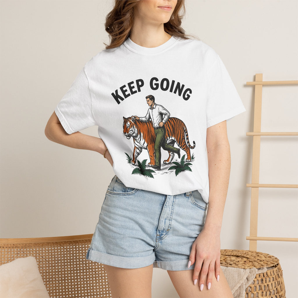 Dude Tiger Shirt Motivational Critter Unisex Gift Antiqued product image 6