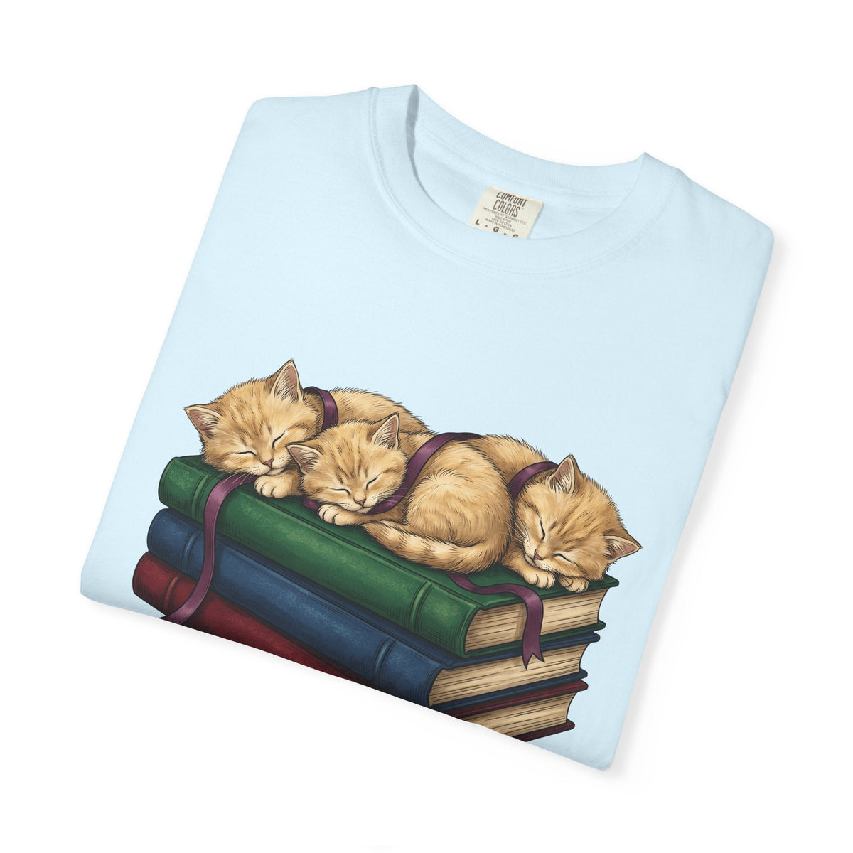 Sleeping Kittens Shirt Cat Book Gift Women Hand Drawn Tee product image 8