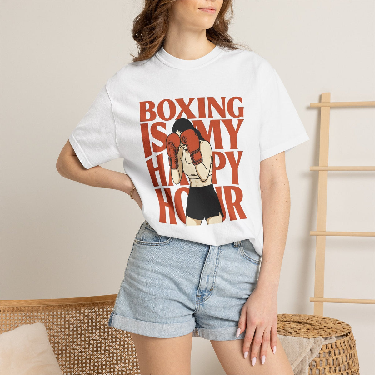 Woman Boxer Shirt Boxing Exercise Gift for Women Graphic product image 6