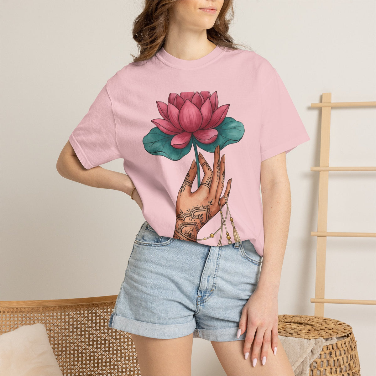 Lotus Fingers Shirt Boho Chic Spirituality Gift Women product image 12