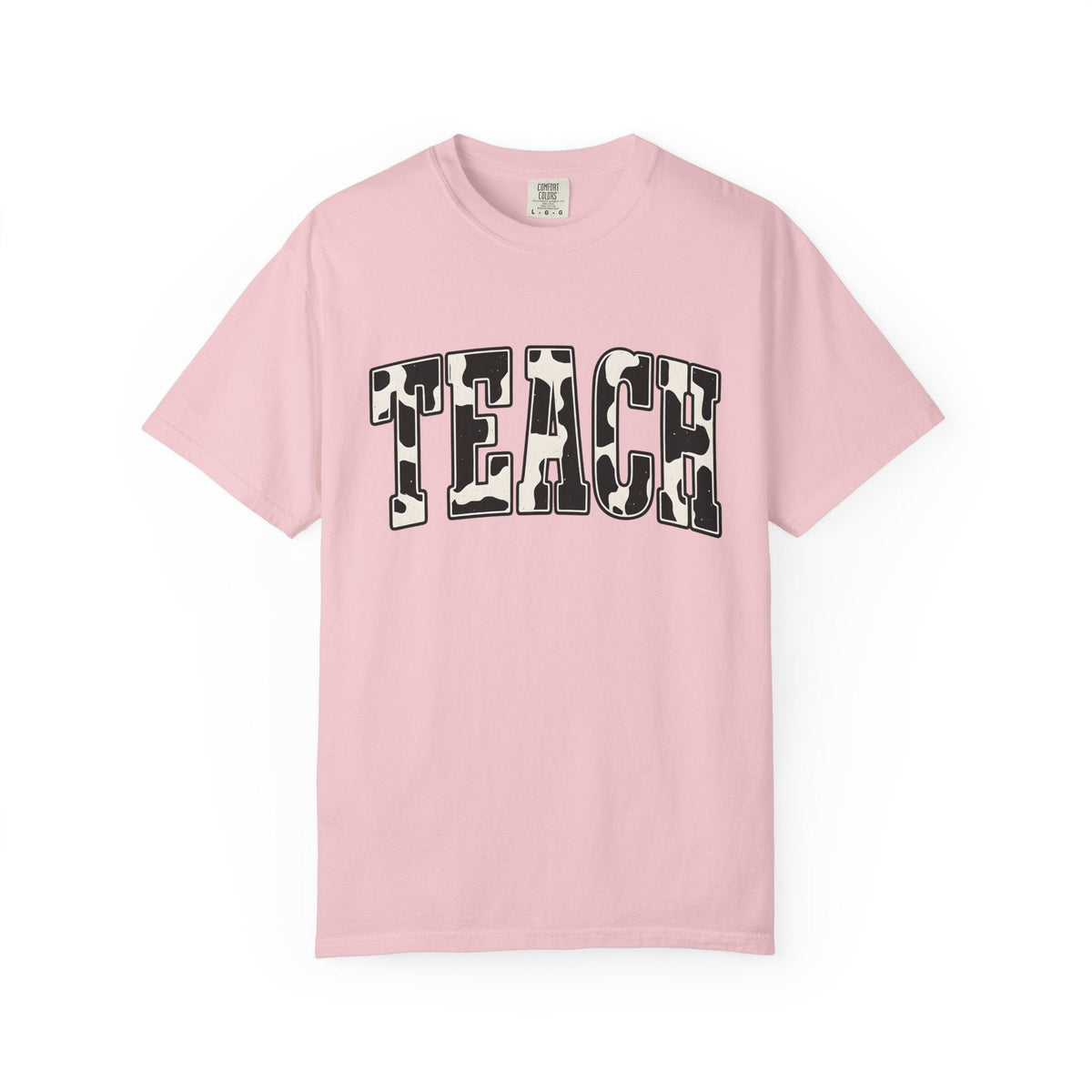 Cow Print Text Shirt Teacher Animal Unisex Gift Bold Tee product image 3