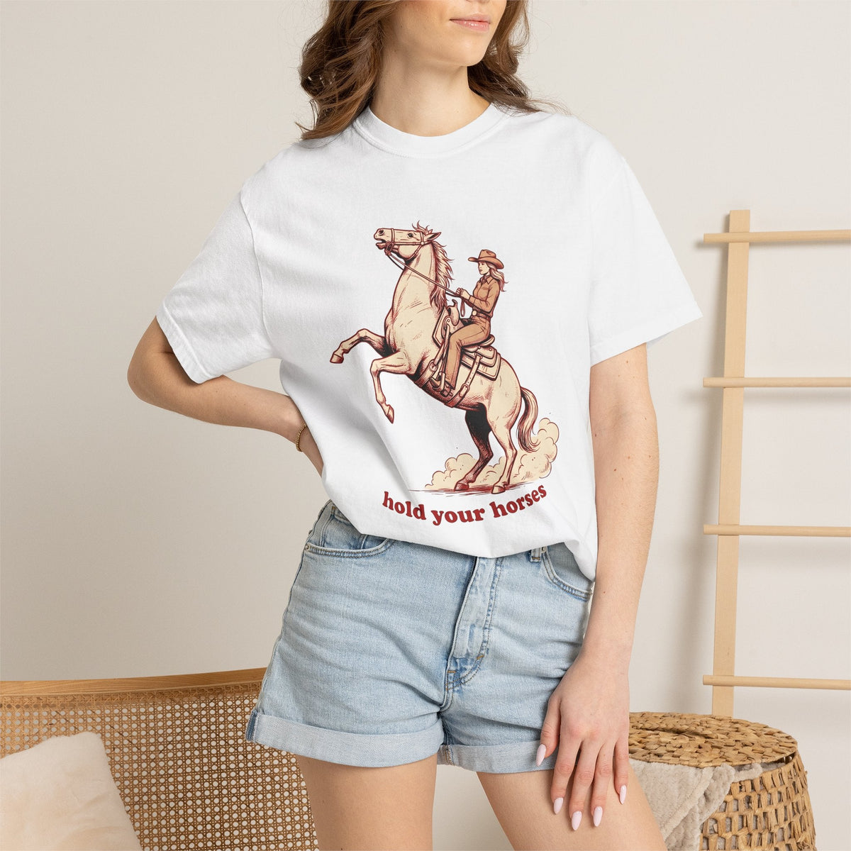 Cowgirl Horse Shirt Rodeo Gift for Women Hand Drawn Tee product image 6