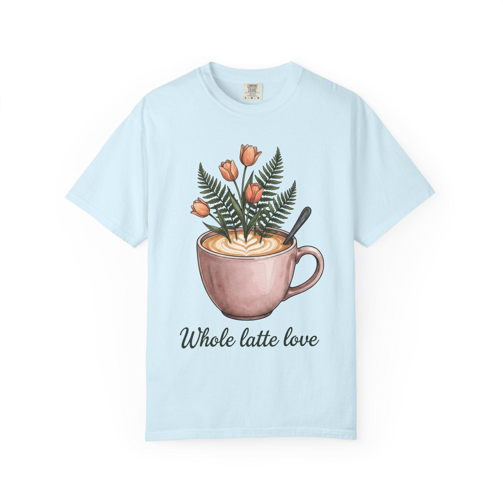 Latte Cup Shirt Coffee Buds Unisex Gift Line Art Tee Coffee Mug T-Shirt Coffee
