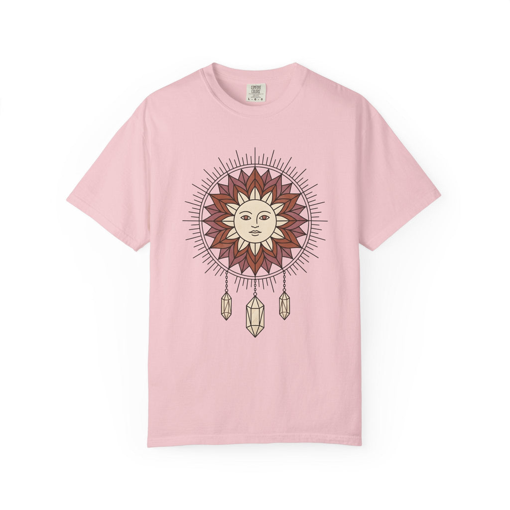Sun Face Shirt Boho Chic Zodiac Gift Women Hand Drawn Tee product image 3