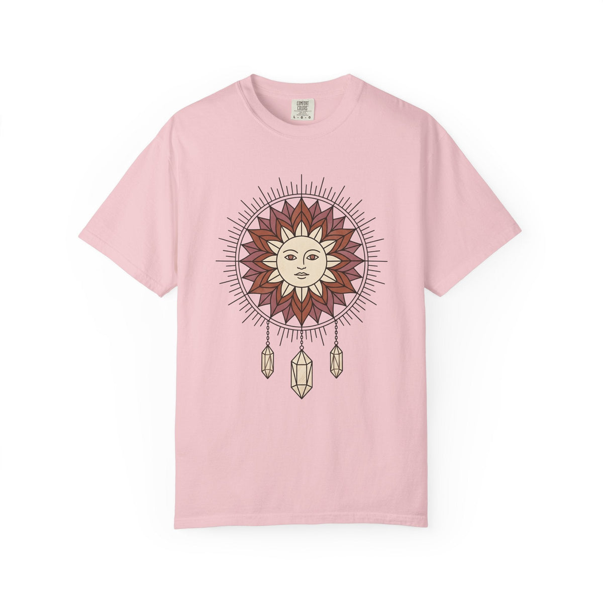 Sun Face Shirt Boho Chic Zodiac Gift Women Hand Drawn Tee product image 3