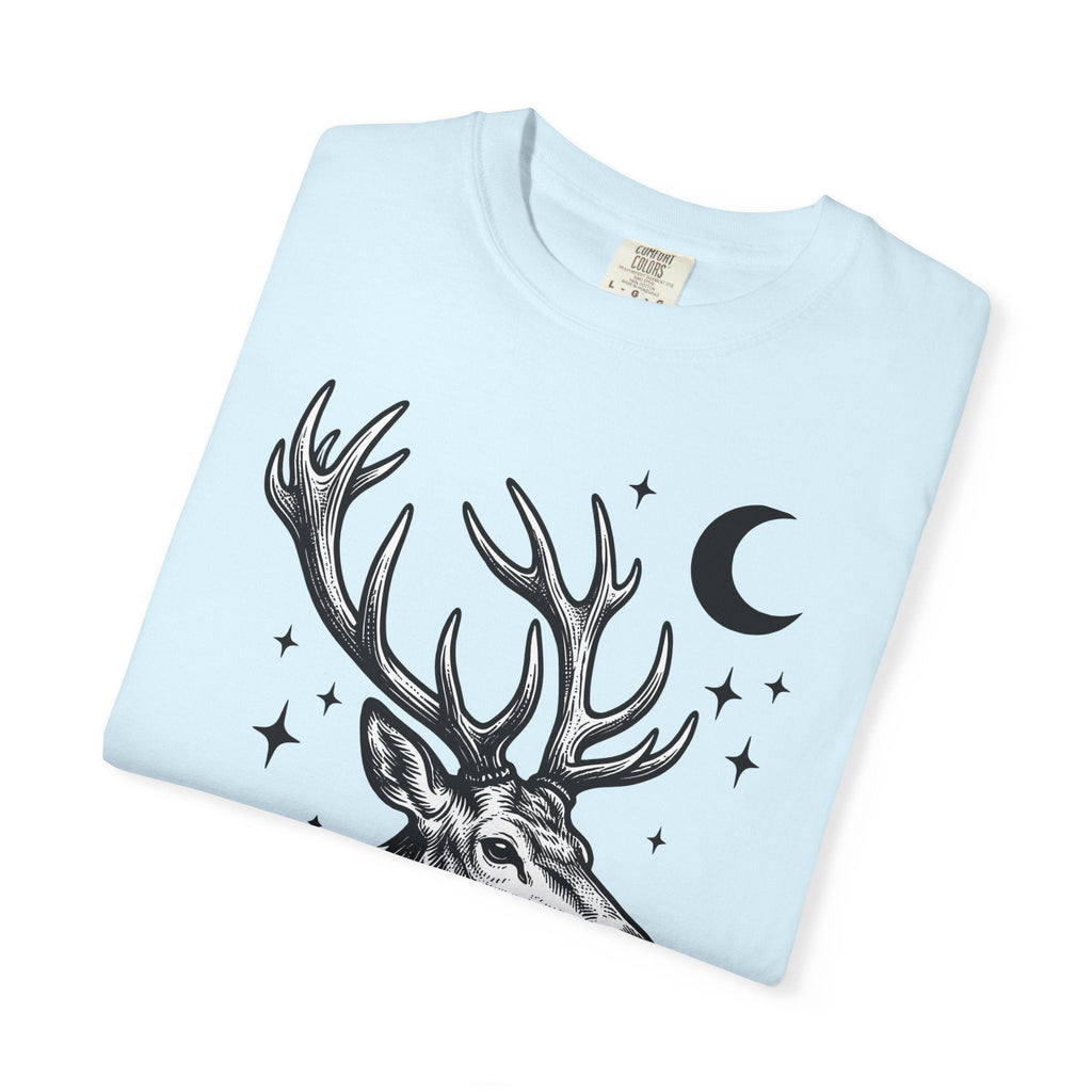 Buck Horns Shirt Boho Chic Forest Unisex Gift Cartoon Tee product image 8