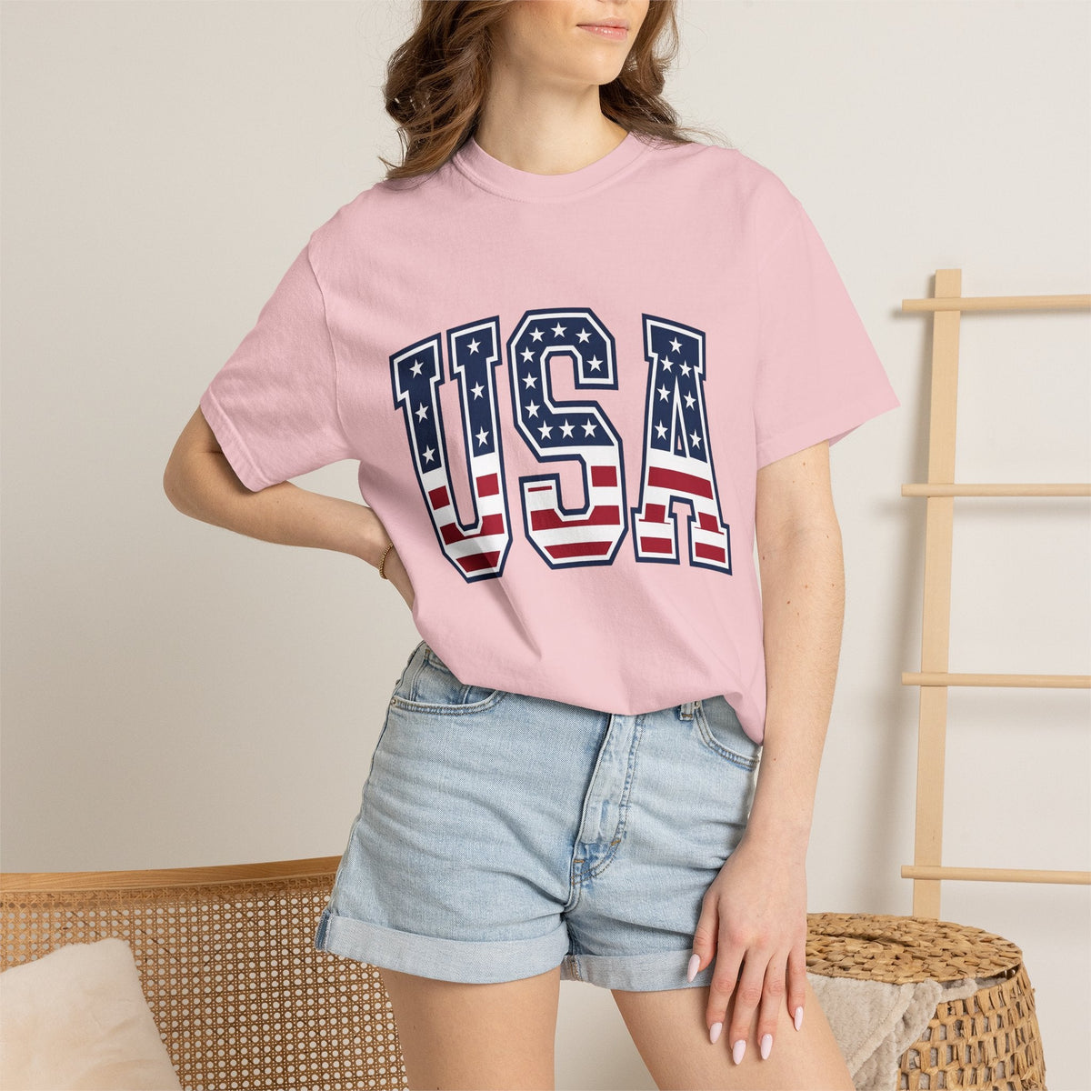 Usa Flag Letters Shirt 4th Of July Patriotic Gift Women product image 12