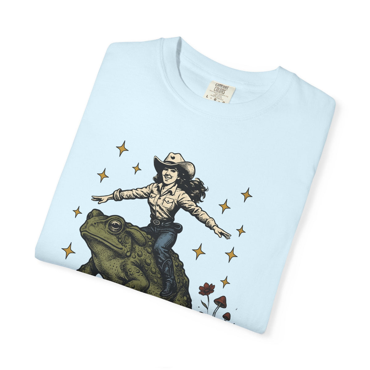 Cowgirl Riding Frog Shirt Western Gift for Women Vintage product image 8