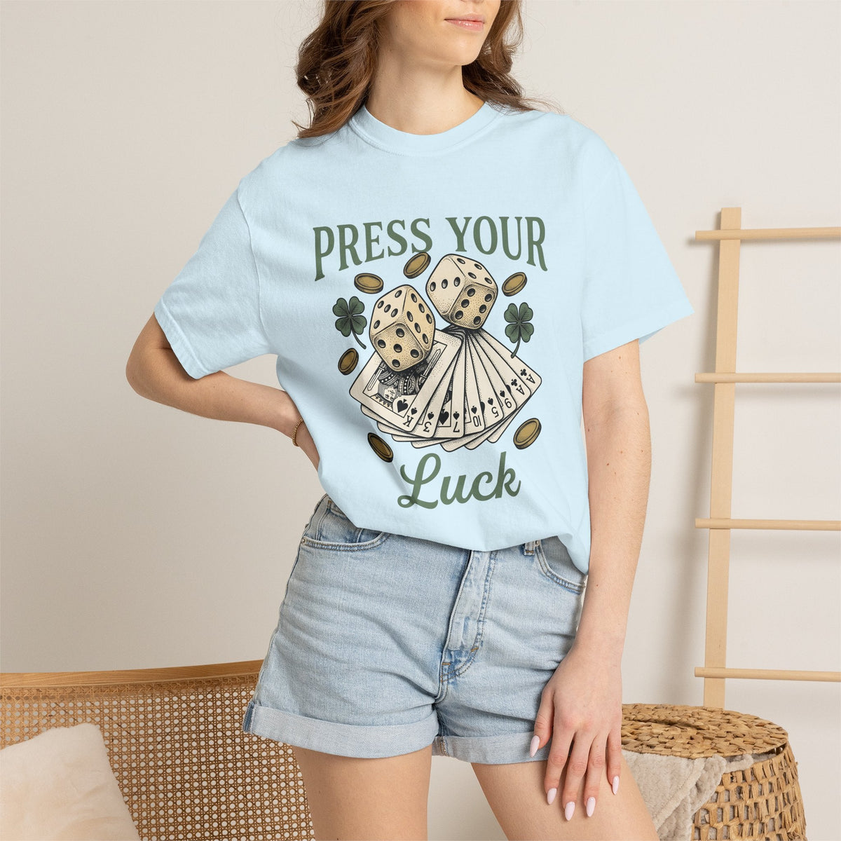Dice Cards Shirt St. Patrick's Day Casino Unisex Gift Retro product image 9