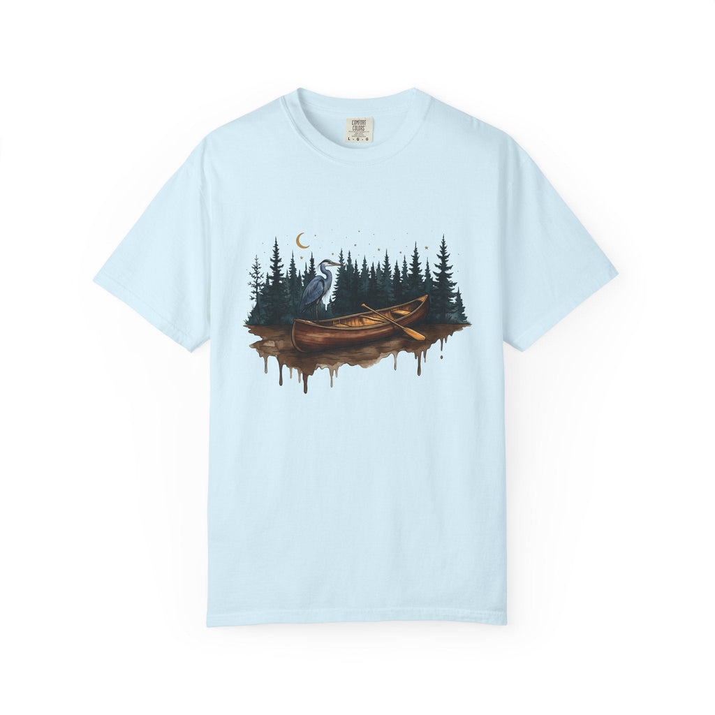 Kayak Bird Shirt Camping Exploration Unisex Gift Sketch Tee product image 2