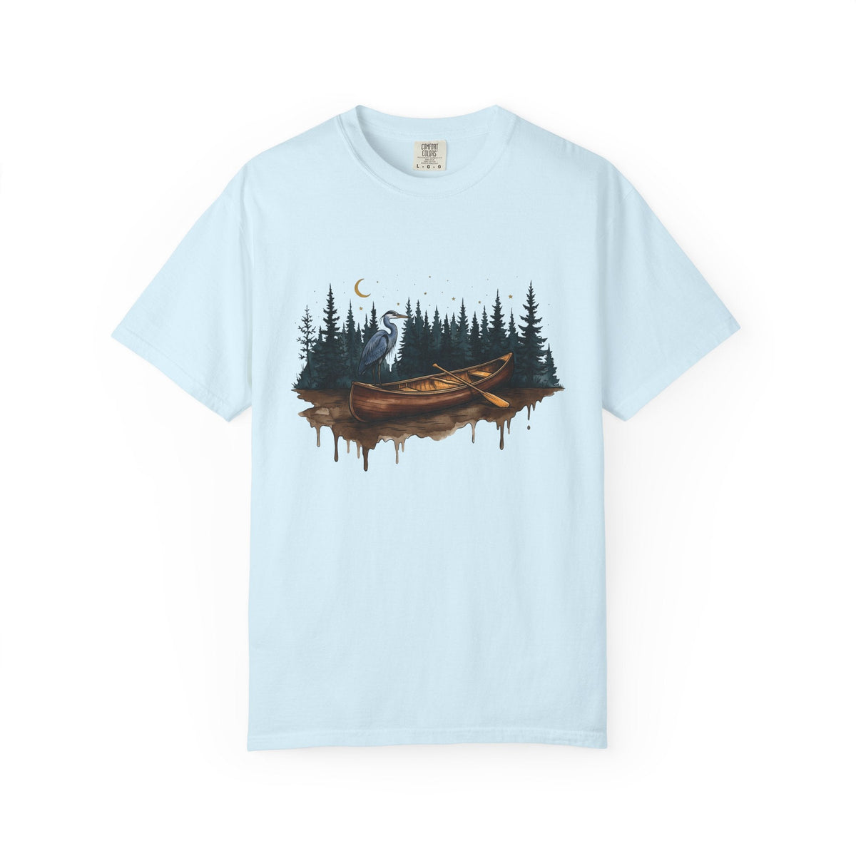 Kayak Bird Shirt Camping Exploration Unisex Gift Sketch Tee product image 2
