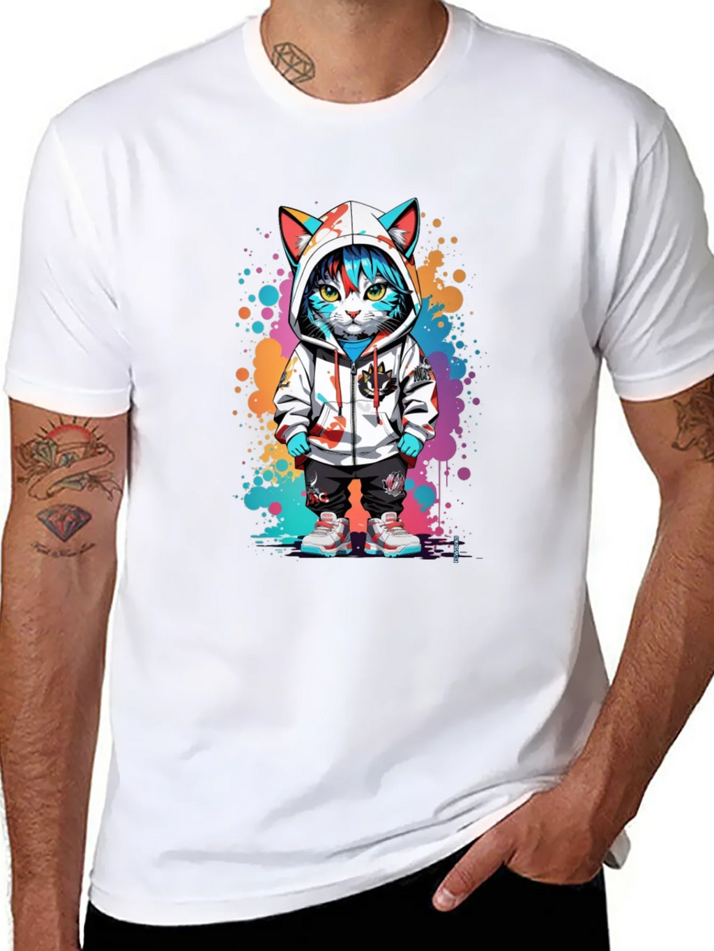 Urban Cat Art T-Shirt product image 7