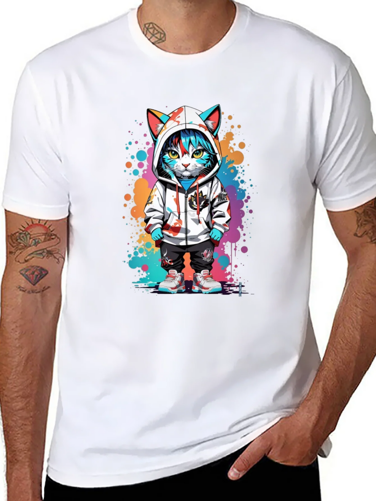 Urban Cat Art T-Shirt product image 7