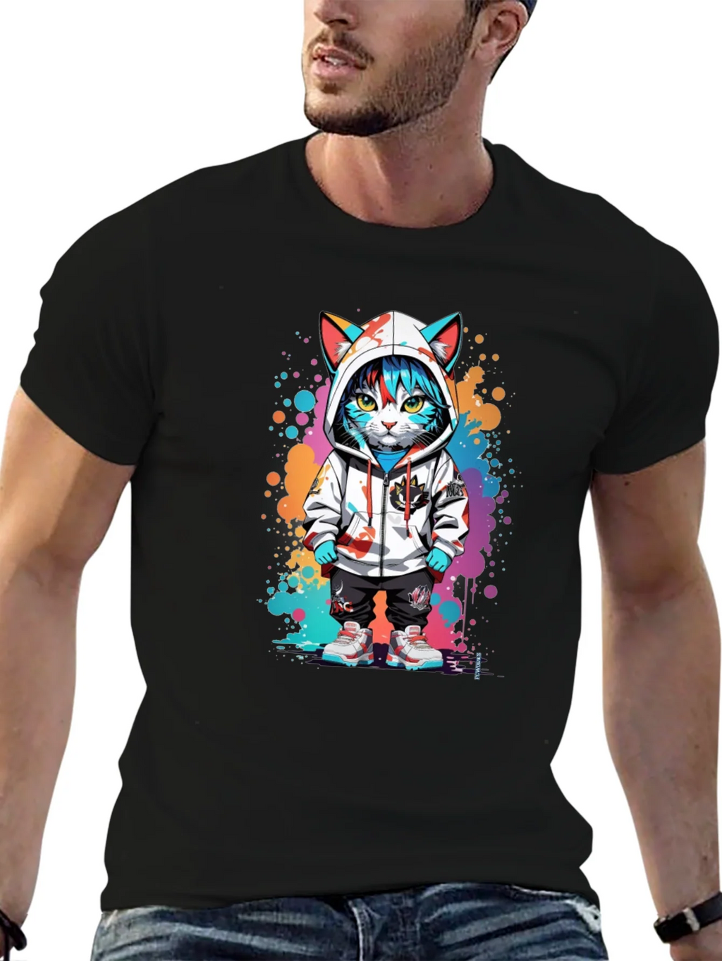 Urban Cat Art T-Shirt product image 6
