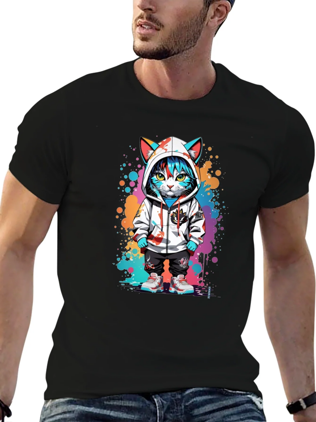 Urban Cat Art T-Shirt product image 6