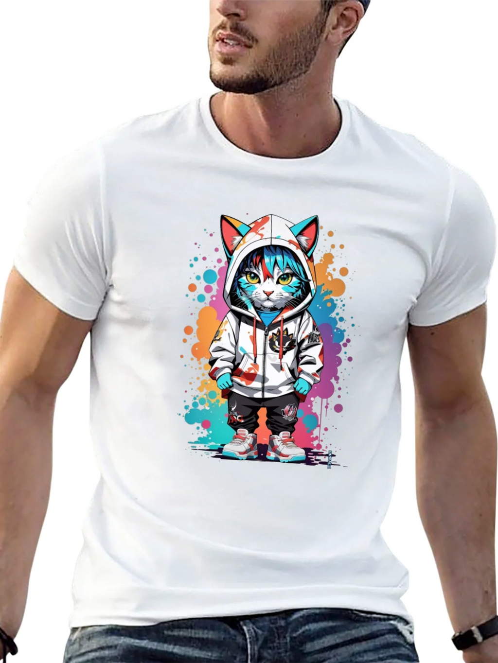 Urban Cat Art T-Shirt product image 12