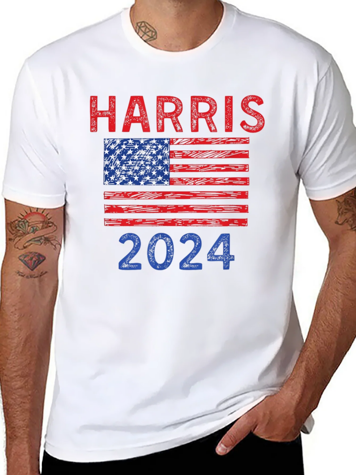 Harris 2024 USA Flag Graphic Tee product image 4