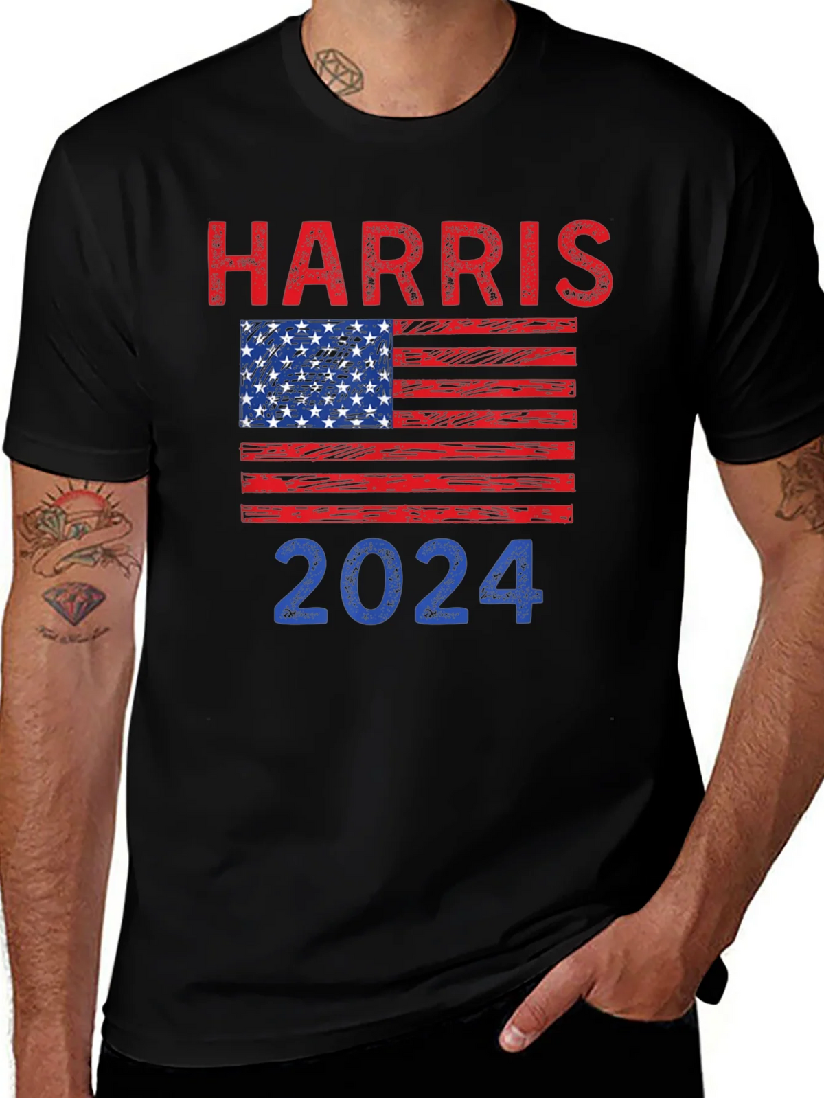 Harris 2024 USA Flag Graphic Tee product image 1