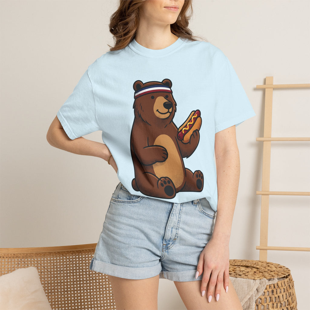 Bear Sausage Shirt America Flag Unisex Gift Comic Tee product image 9