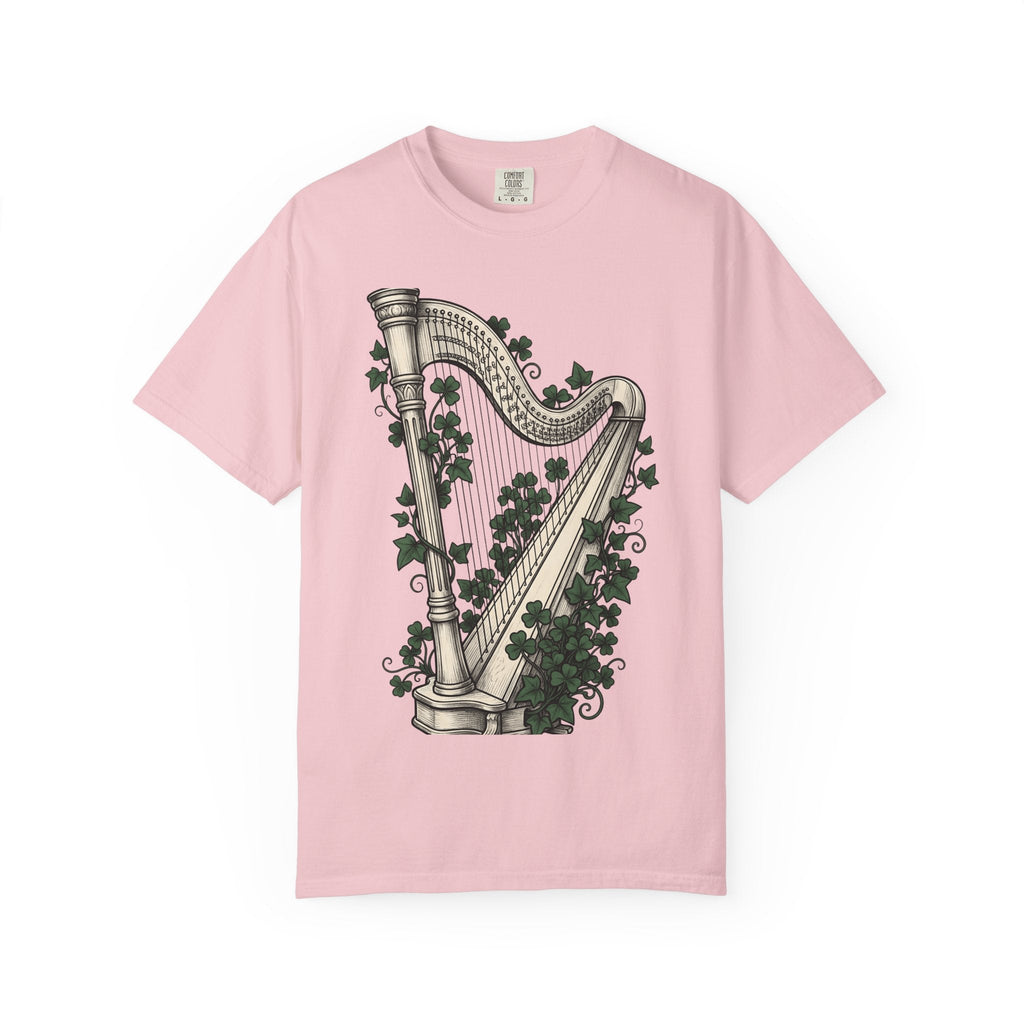 Harp Shamrock Shirt St Patrick's Day Emerald Isle Unisex product image 3