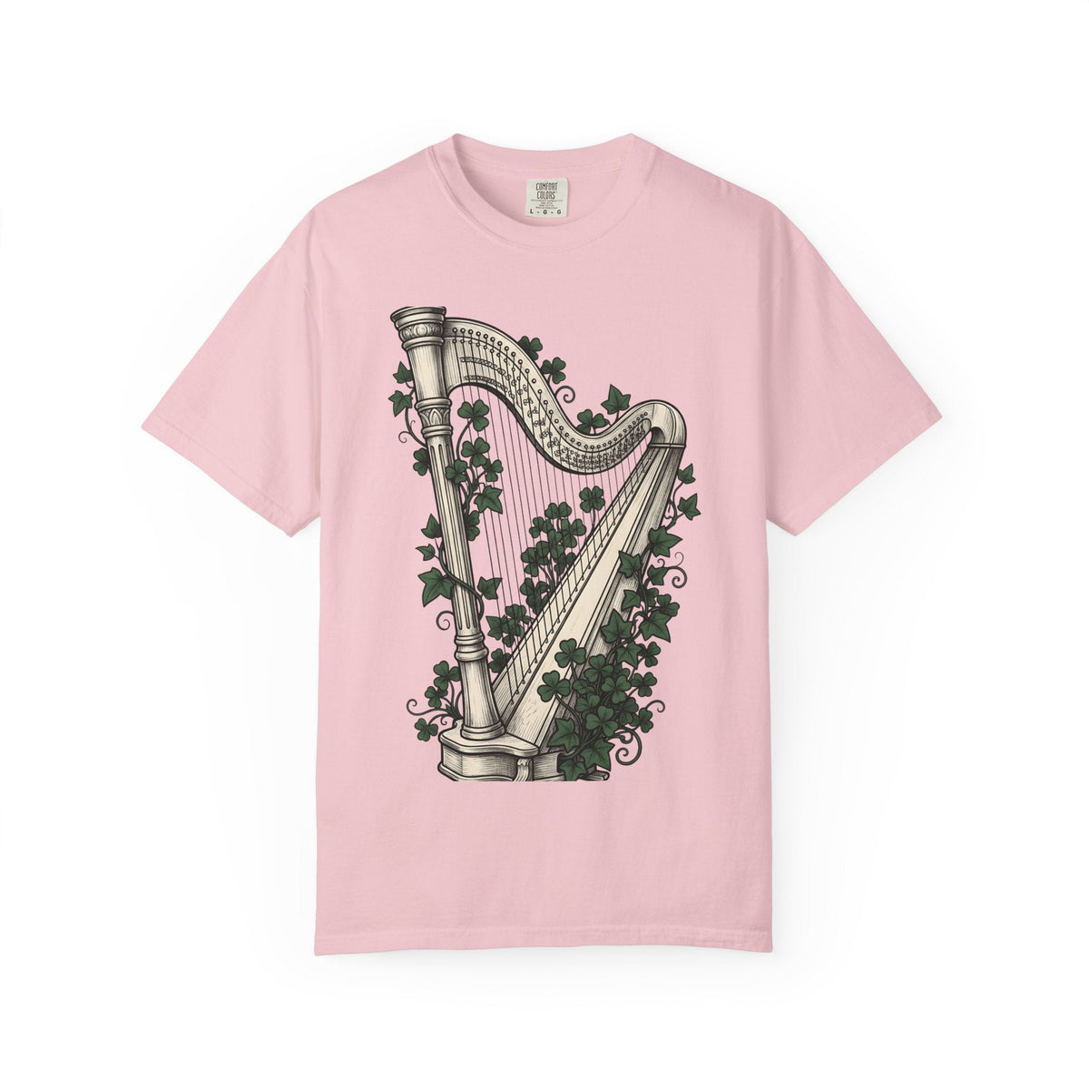 Harp Shamrock Shirt St Patrick's Day Emerald Isle Unisex product image 3