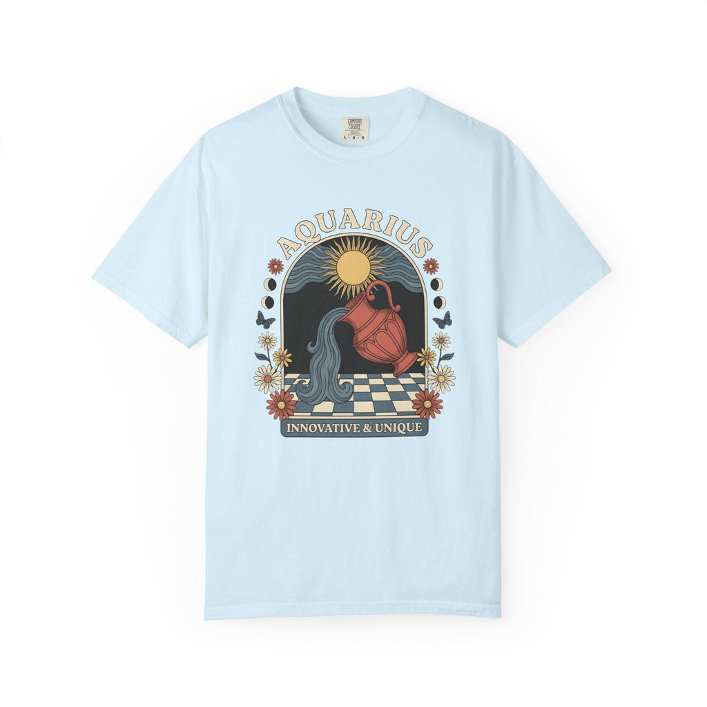 Aquarius Symbol Shirt Boho Chic Star Sign Unisex Gift Line product image 2