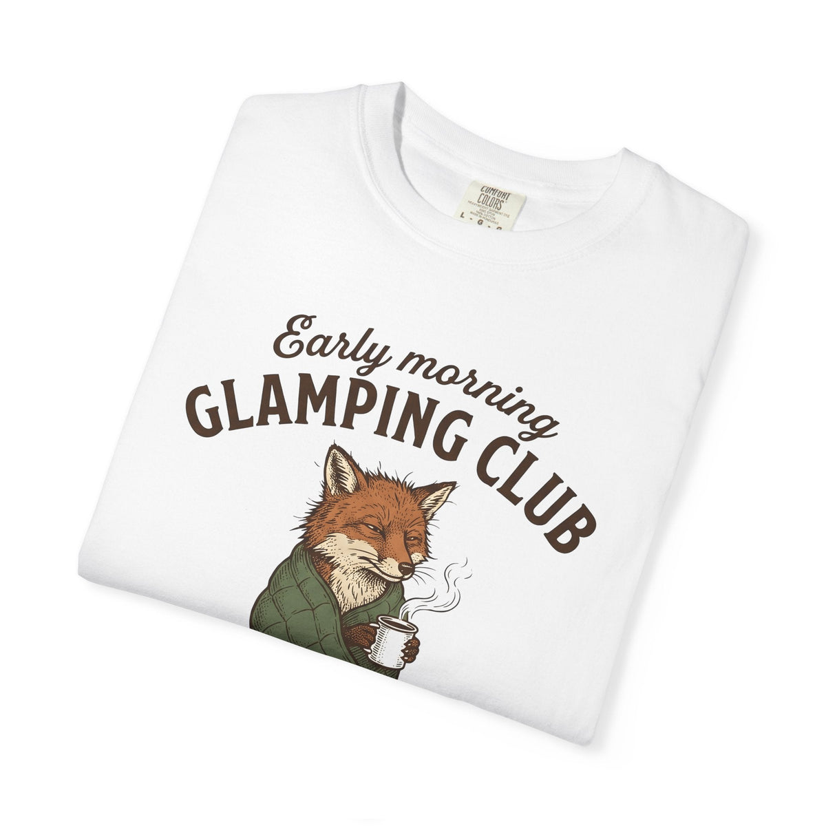Fox Coffee Shirt Camping Animal Unisex Gift Hand Drawn Tee product image 5