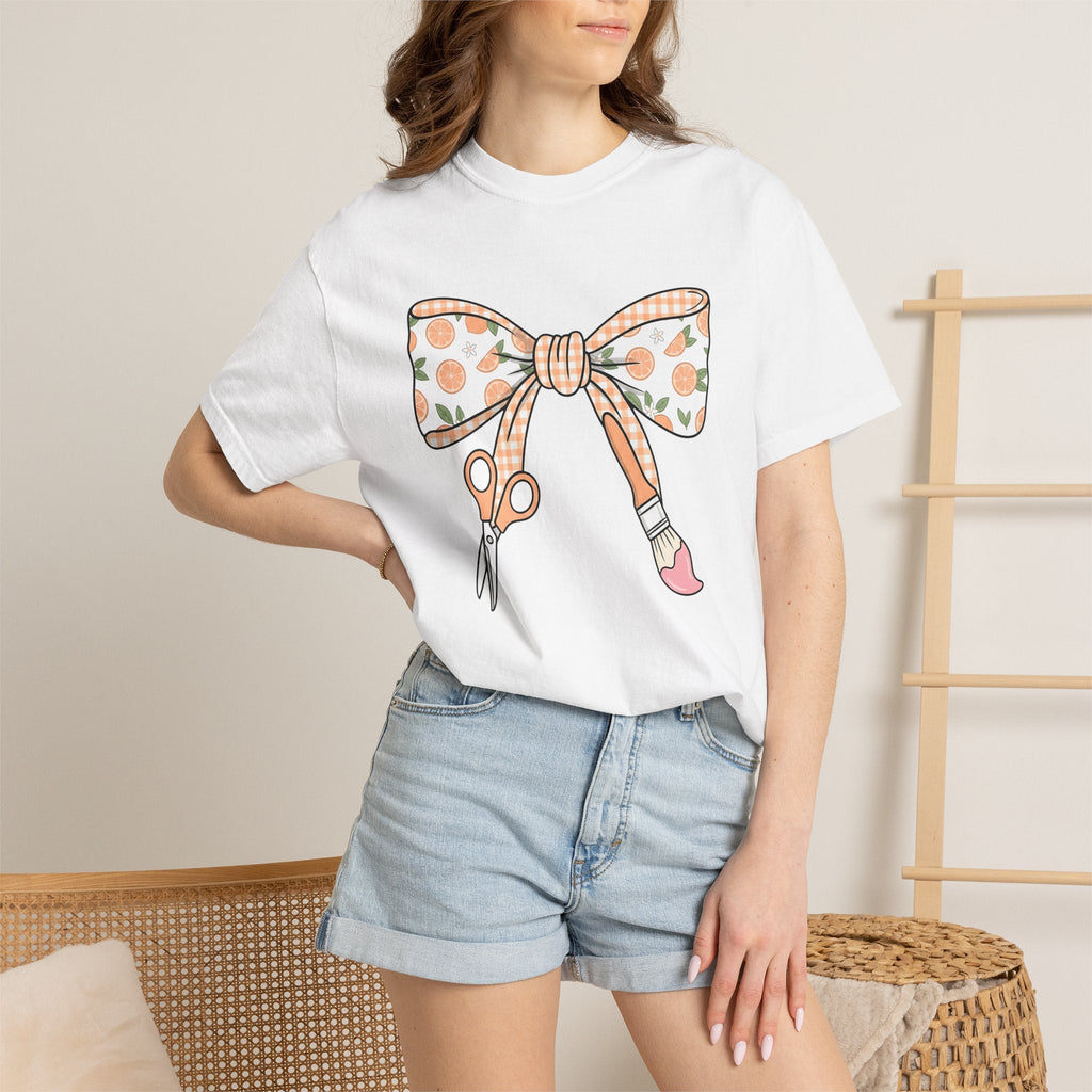 Bow Shears Paint Brush Shirt Teachers Crafting Unisex Gift product image 6