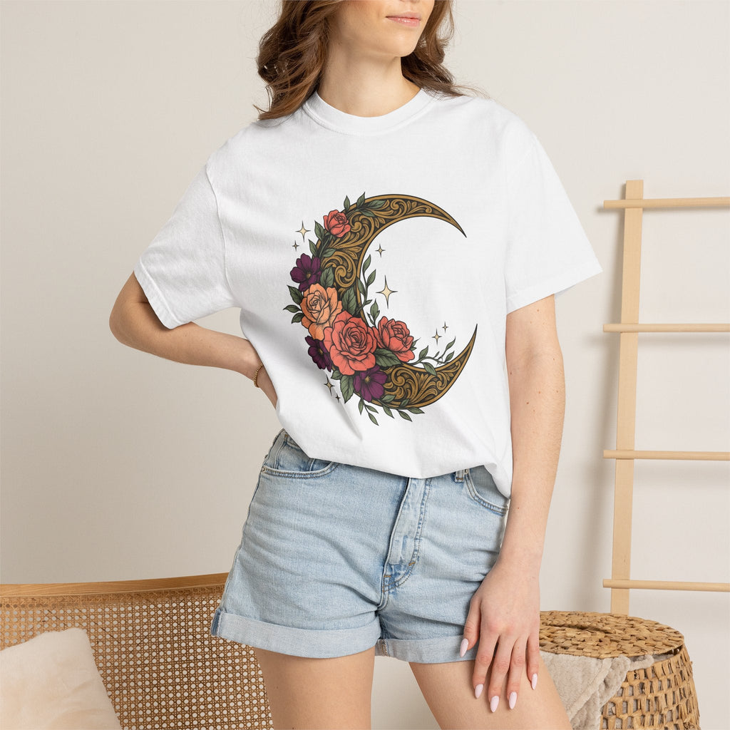 Crescent Flower Moon Shirt Cowgirl Stars Gift for Women product image 6
