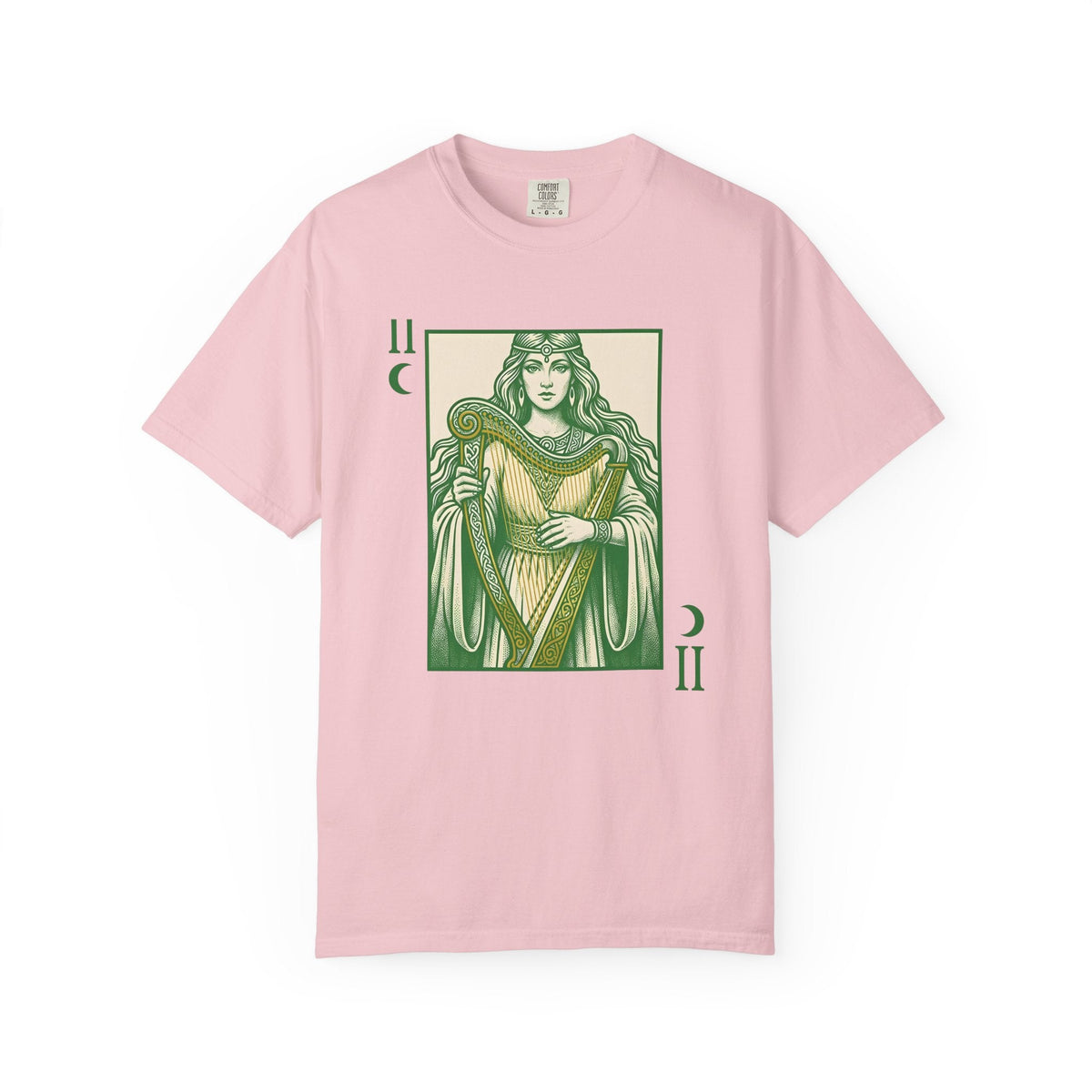 Celtic Goddess Harp Shirt St. Patrick's Day Myth Gift Women product image 3