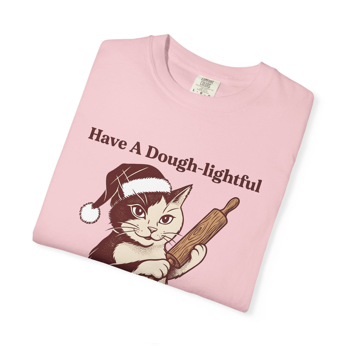 Kitty Santa Hat Shirt Cat Holiday Gift for Women Retro Tee Cat Lady T-Shirt Cat