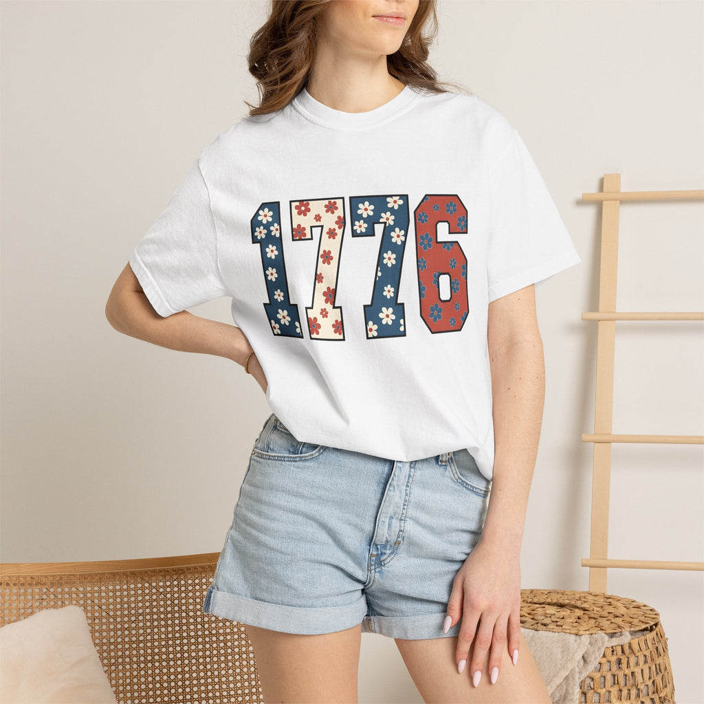 Flag Numbers Shirt America Beachwear Gift Women Botanical product image 6