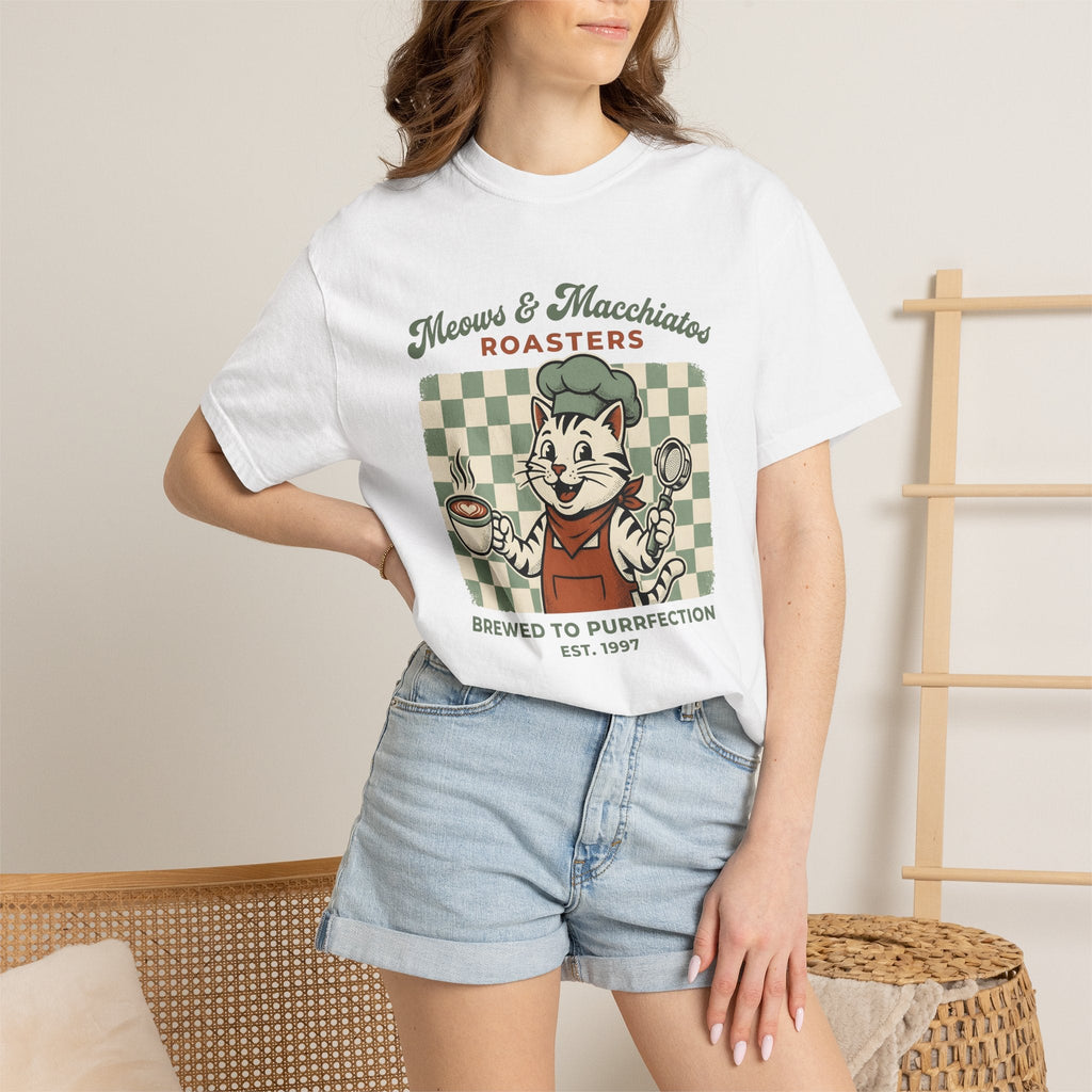 Espresso Cat Shirt Mocha Unisex Gift Retro Tee T-Shirt product image 6