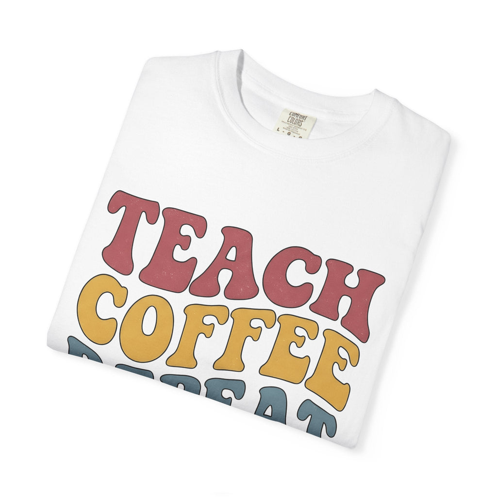 Retro Text Shirt Teacher Coffee Unisex Gift Groovy Tee product image 5
