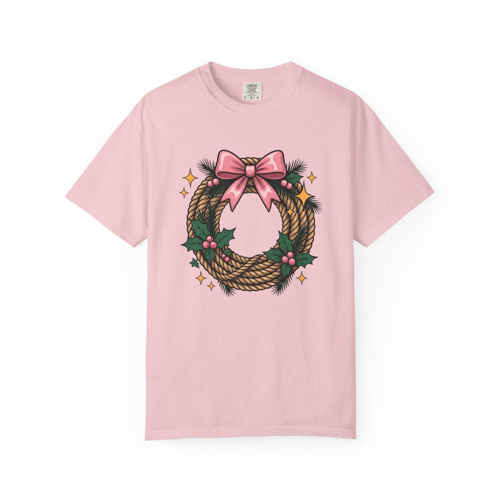 Cord Wreath Shirt Cowgirl Festive Gift for Women Hand Drawn product image 3