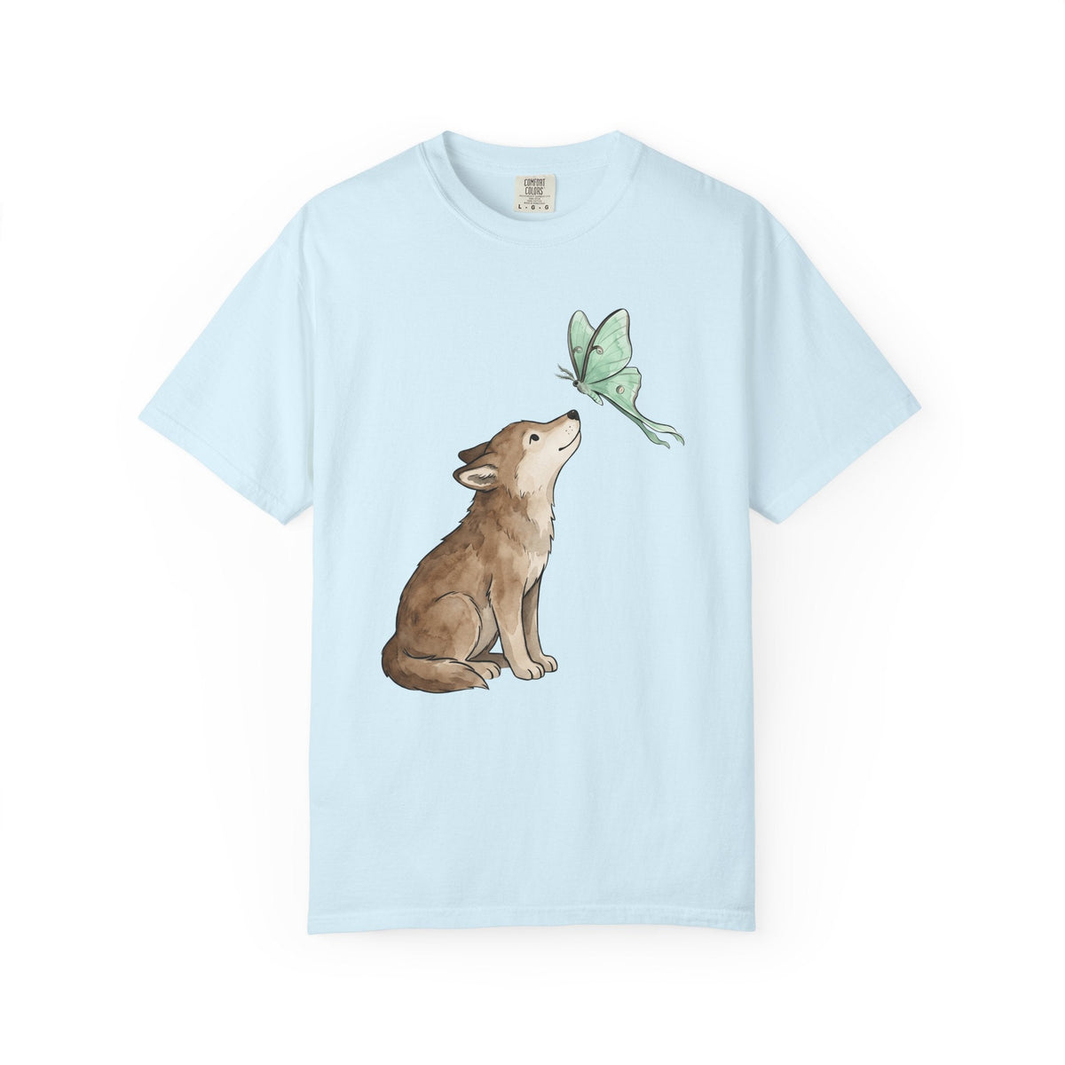 Wolf Butterfly Shirt Animals Wildlife Unisex Gift Pastel product image 2