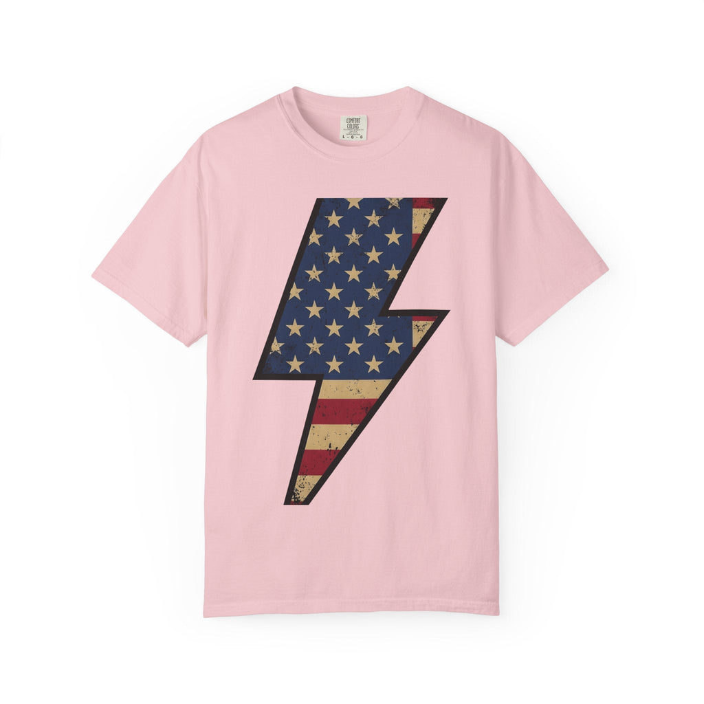 Lightning Strike Shirt America Freedom Unisex Gift Line Art product image 3