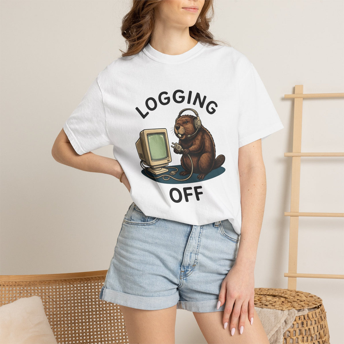 Woodchuck Desk Doodle T-Shirt – Funny Groundhog Critter product image 6