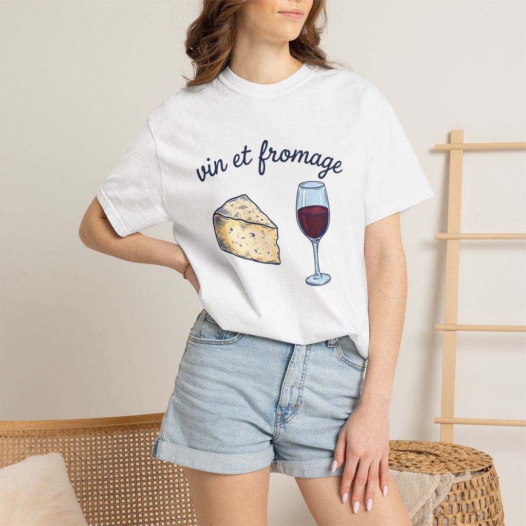 Wine Cheese Shirt Drinks Foodie Unisex Gift Hand Drawn Tee product image 6