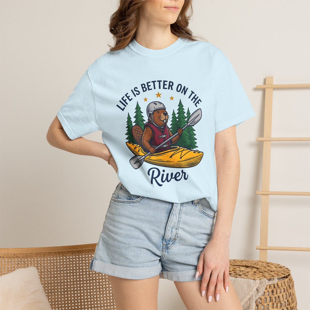 Beaver Kayak Shirt Kayaking Adventure Unisex Gift Vintage product image 9